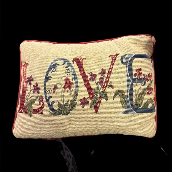 Other - Vintage Tapestry Love Pillow